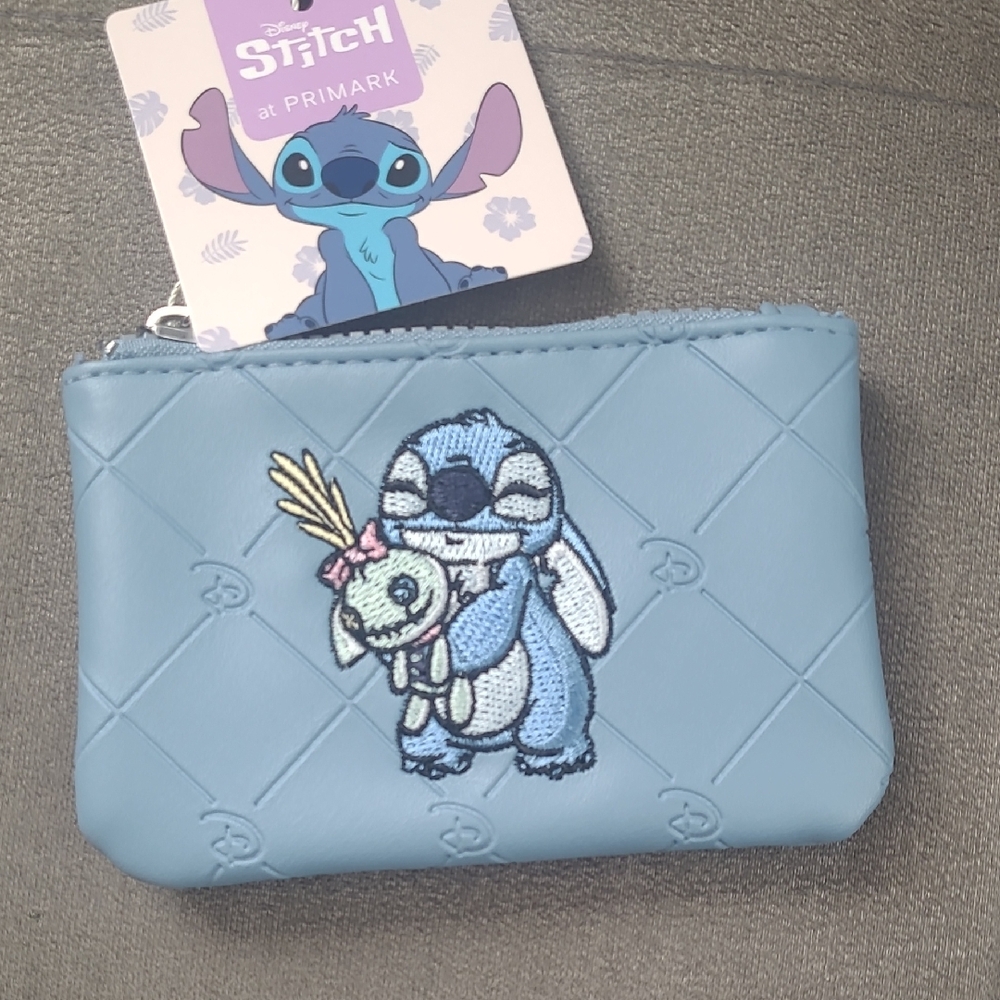 Disney Stitch Blue Quilted Coin Pouch